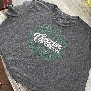 Caffeine & Kilos Gray and Green T-Shirt